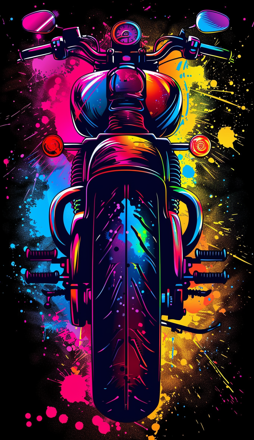 Neon Motorcycle Rear View Air Freshener