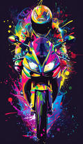 Neon Sportbike Rider Air Freshener
