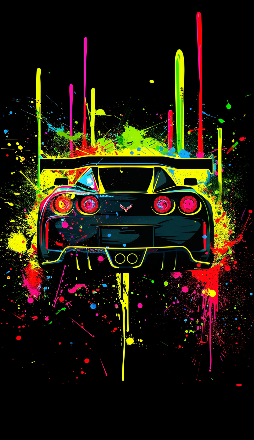 Neon Rear Wing Sports Car Air Freshener