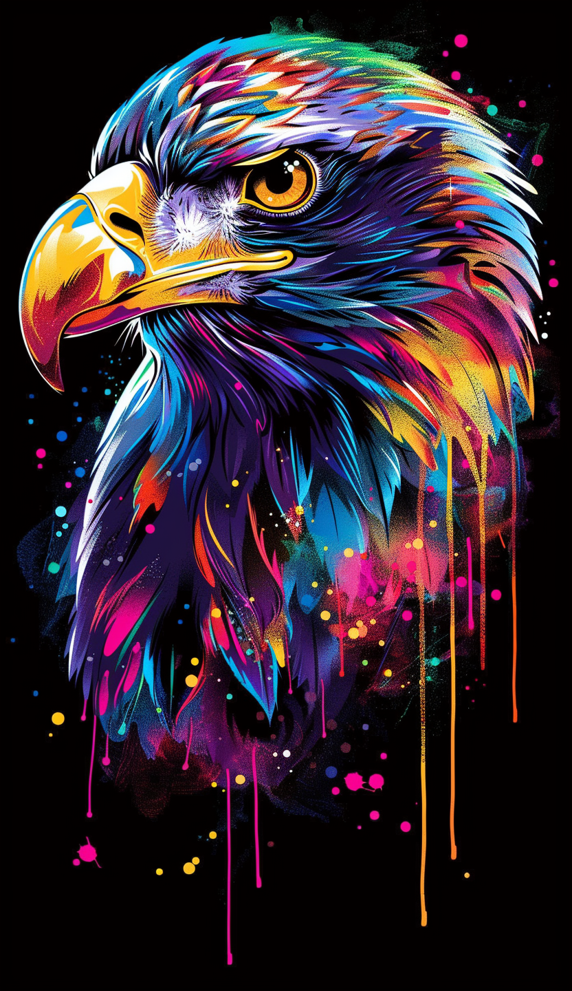 Neon Eagle Looking Left Air Freshener