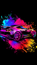 Neon Magenta Supercar Air Freshener
