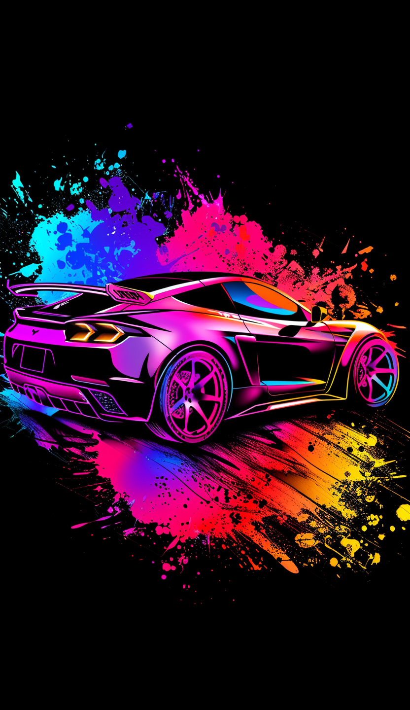 Neon Magenta Supercar Air Freshener