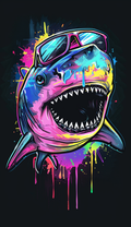 Neon Shark with Goggles Air Freshener