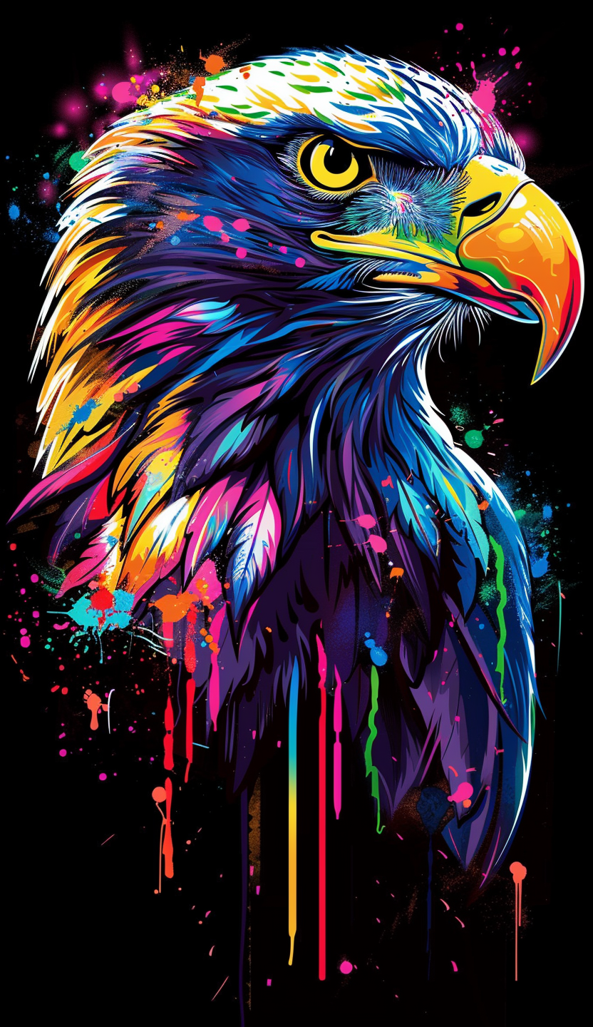 Neon Eagle Looking Right Air Freshener