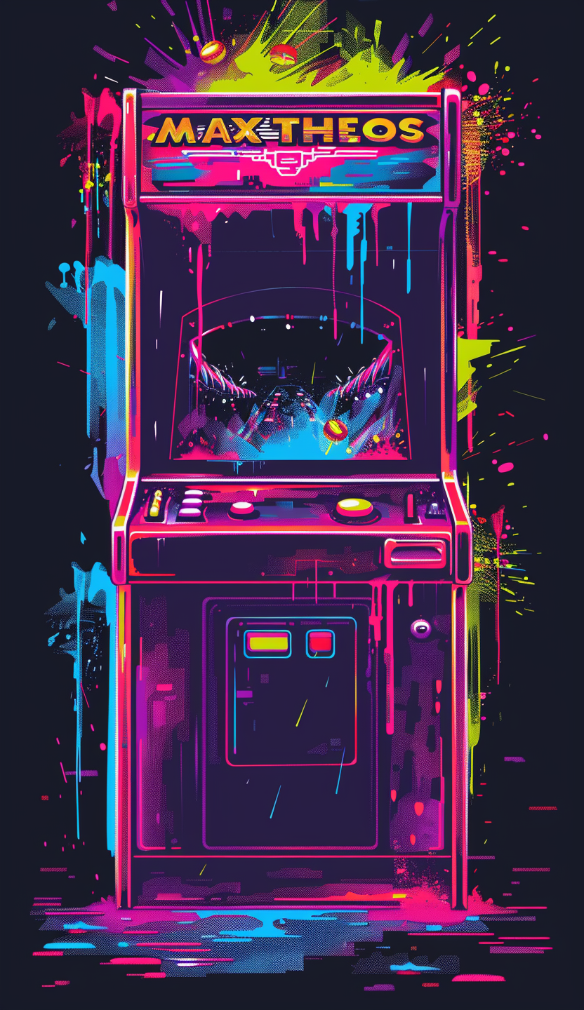 Neon Arcade Cabinet Air Freshener