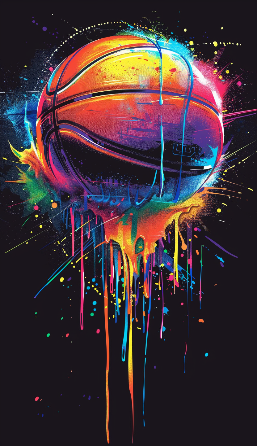Neon Basketball Splash Air Freshener
