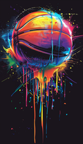 Neon Basketball Splash Air Freshener