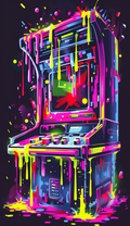 Neon Retro Arcade Machine Air Freshener