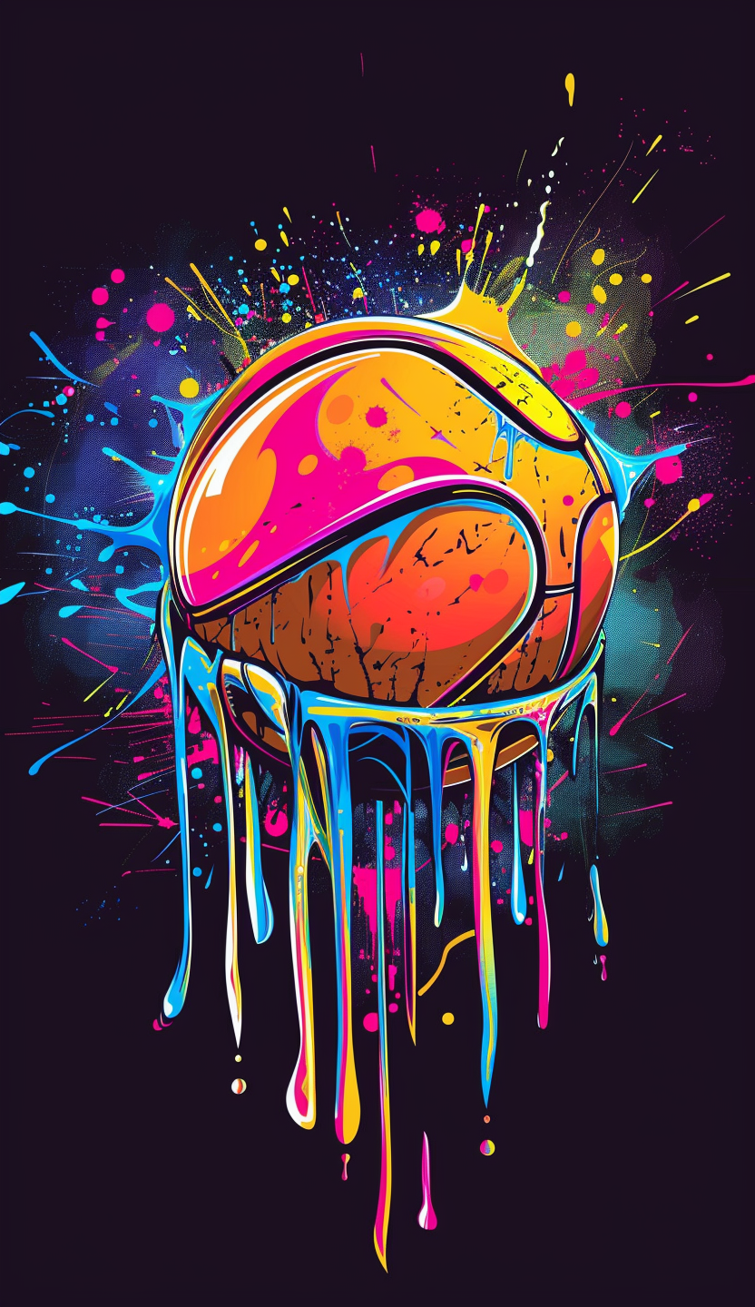 Neon Melting Basketball Air Freshener