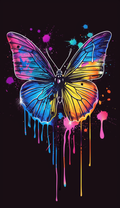 Neon Rainbow Butterfly Air Freshener
