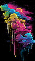Neon Rainbow Cloud Cascade Air Freshener