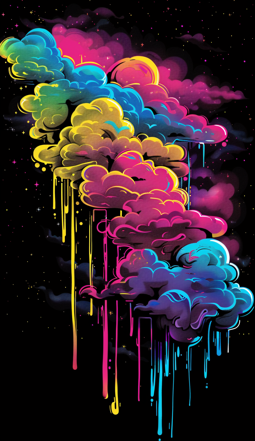 Neon Rainbow Cloud Cascade Air Freshener