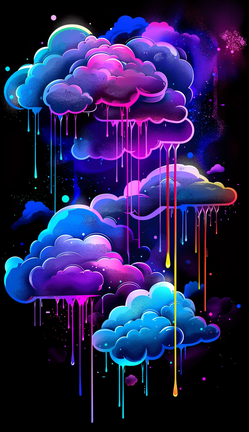 Neon Dream Clouds Air Freshener