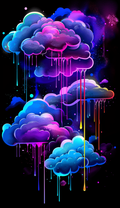 Neon Dream Clouds Air Freshener
