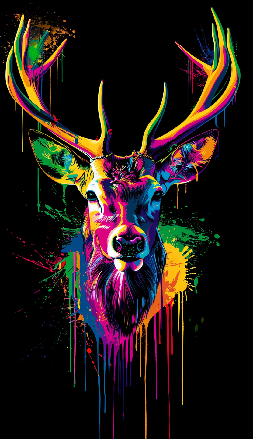 Neon Majestic Buck Air Freshener