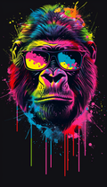 Neon Gorilla in Sunglasses Air Freshener
