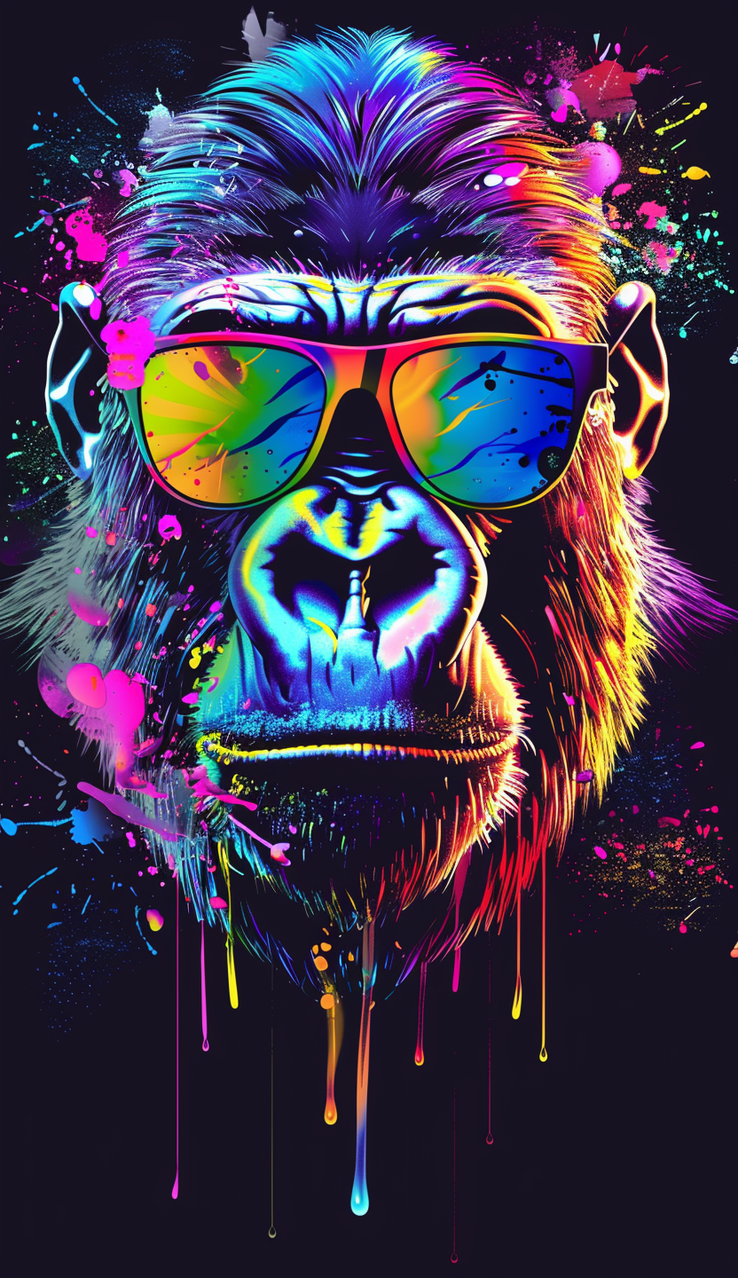 Neon Gorilla Rainbow Shades Air Freshener