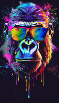 Neon Gorilla Rainbow Shades Air Freshener