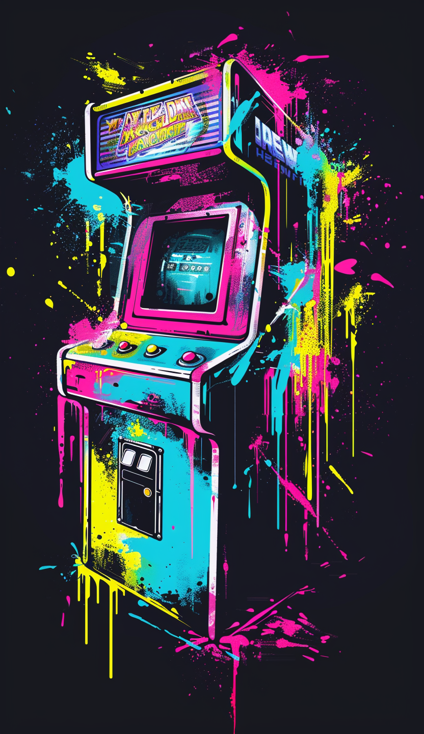Neon Classic Arcade Cabinet Air Freshener