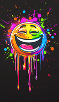 Neon Laughing Emoji Air Freshener
