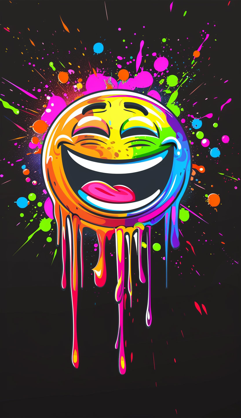 Neon Laughing Emoji Air Freshener