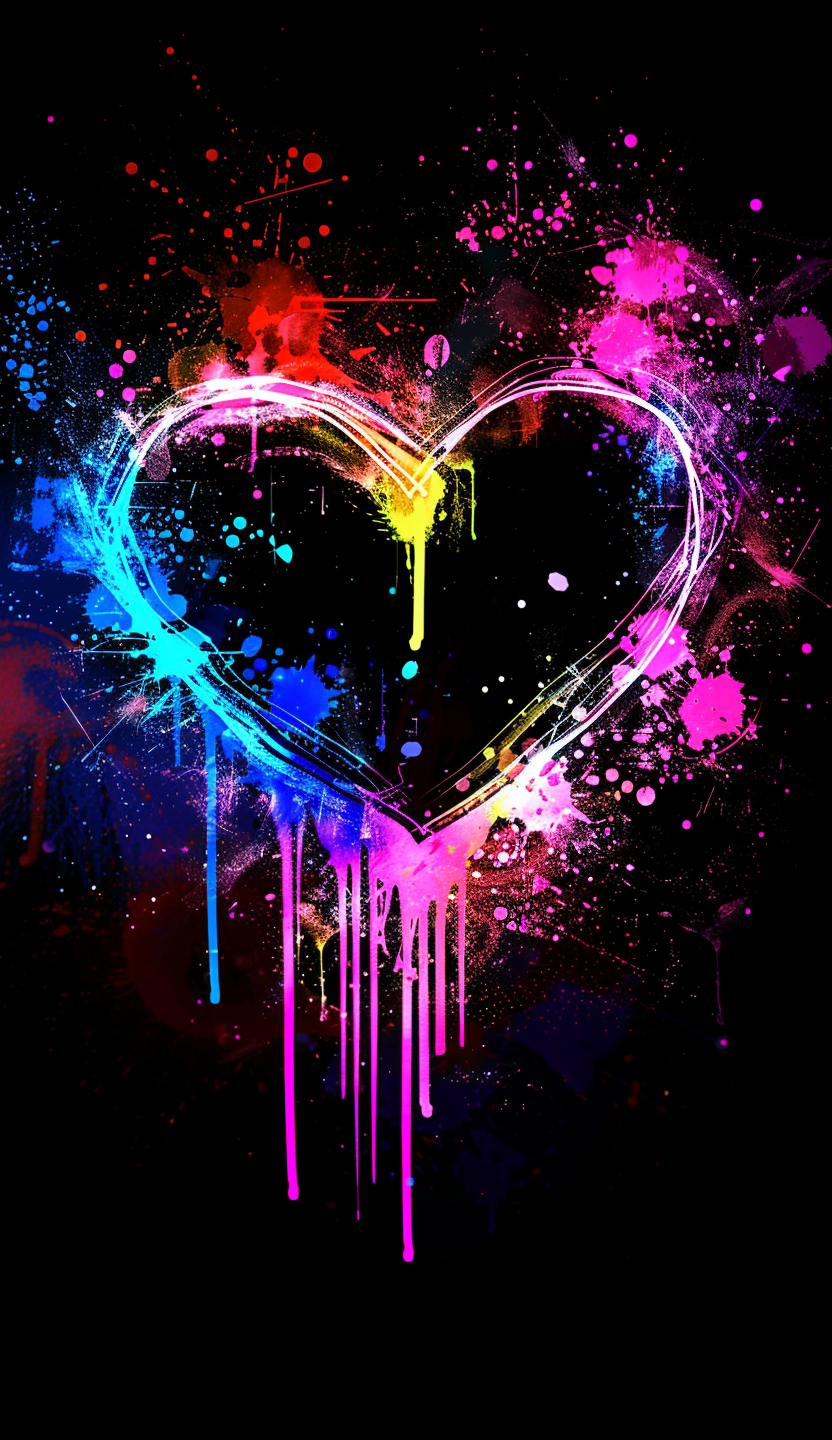 Neon Heart Outline Air Freshener