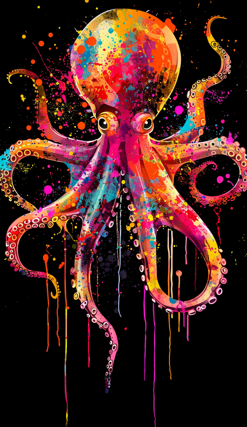Neon Octopus Air Freshener