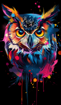 Neon Horned Owl Air Freshener