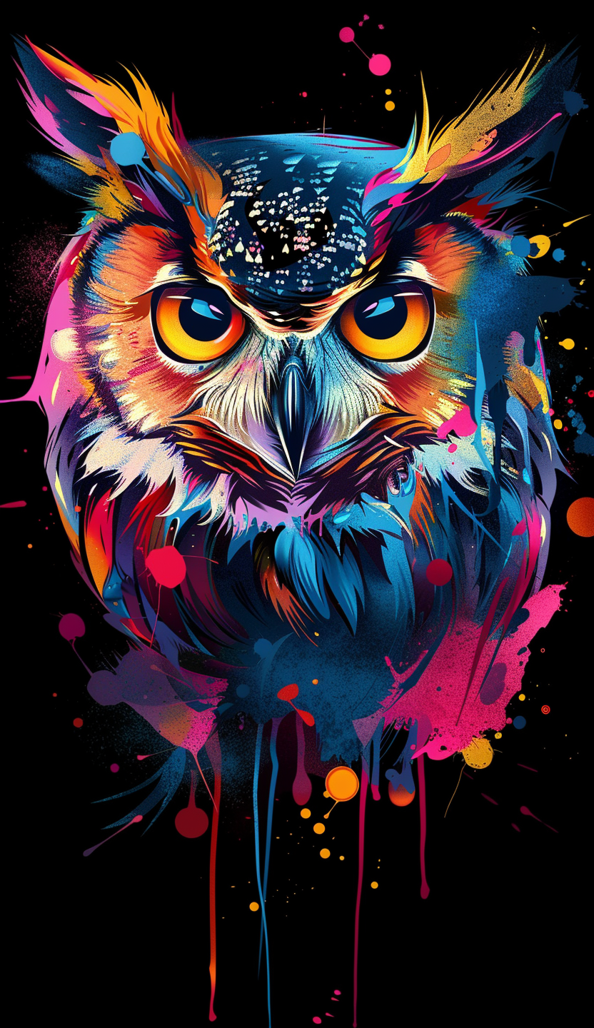 Neon Horned Owl Air Freshener