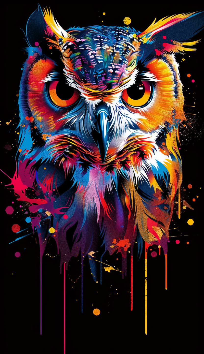 Neon Owl Stare Air Freshener