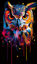 Neon Owl Stare Air Freshener