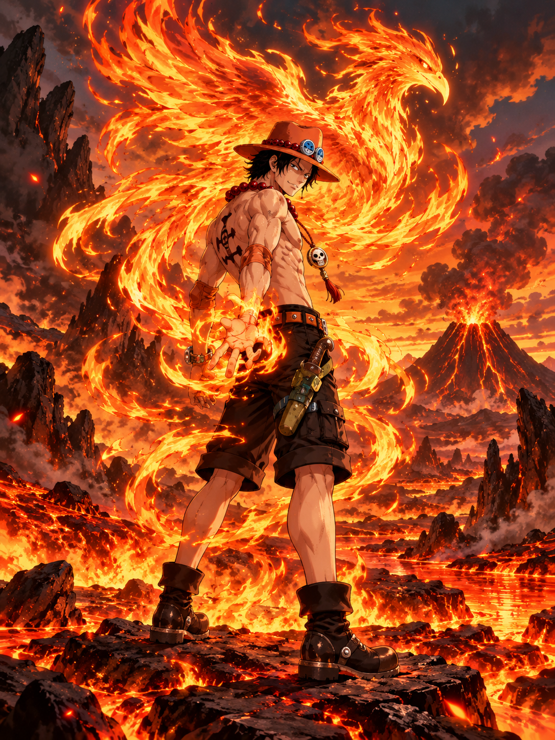 Portgas D. Ace and the Flame Phoenix - Air Freshener