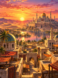 Desert Palace at Golden Sunset - Air Freshener