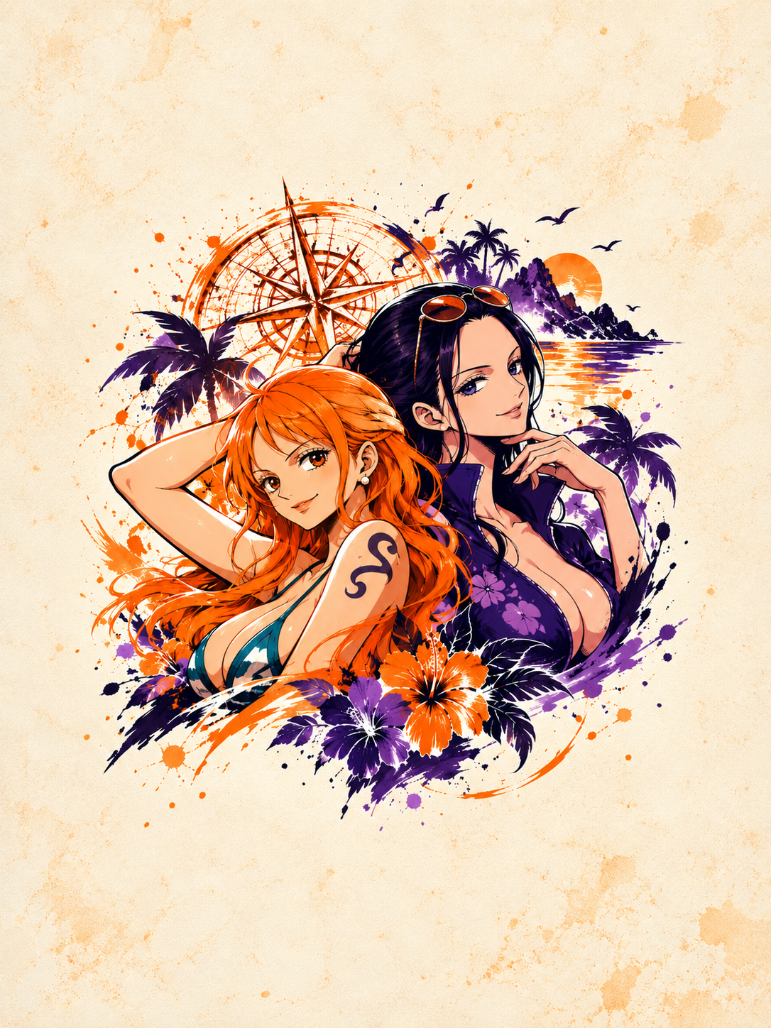 Nami and Robin Tropical Compass - Air Freshener
