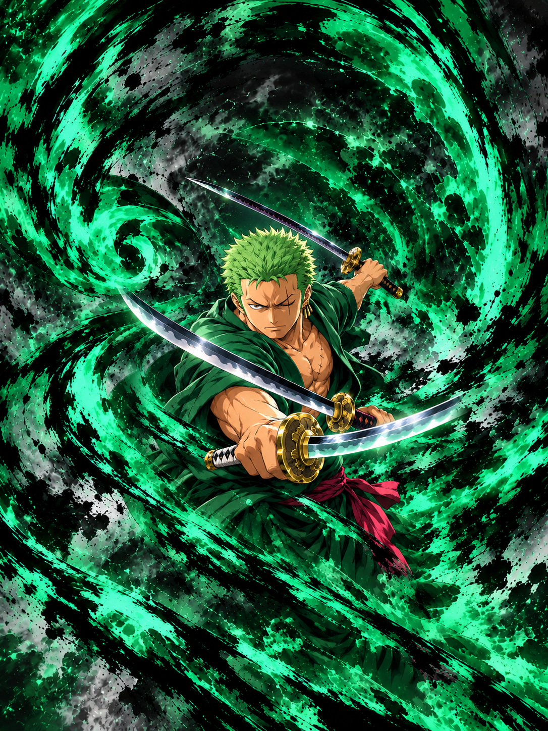 Zoro's Emerald Sword Vortex - Air Freshener