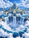 Ocean Fortress Above the Waterfall - Air Freshener