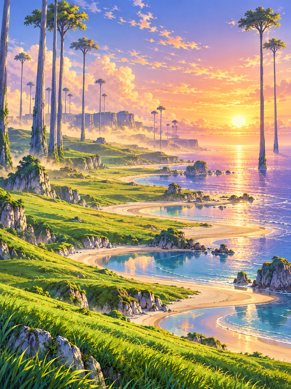 Sunset Shores and Towering Palms - Air Freshener