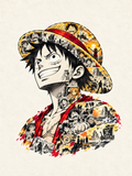 Luffy Manga Collage Portrait - Air Freshener