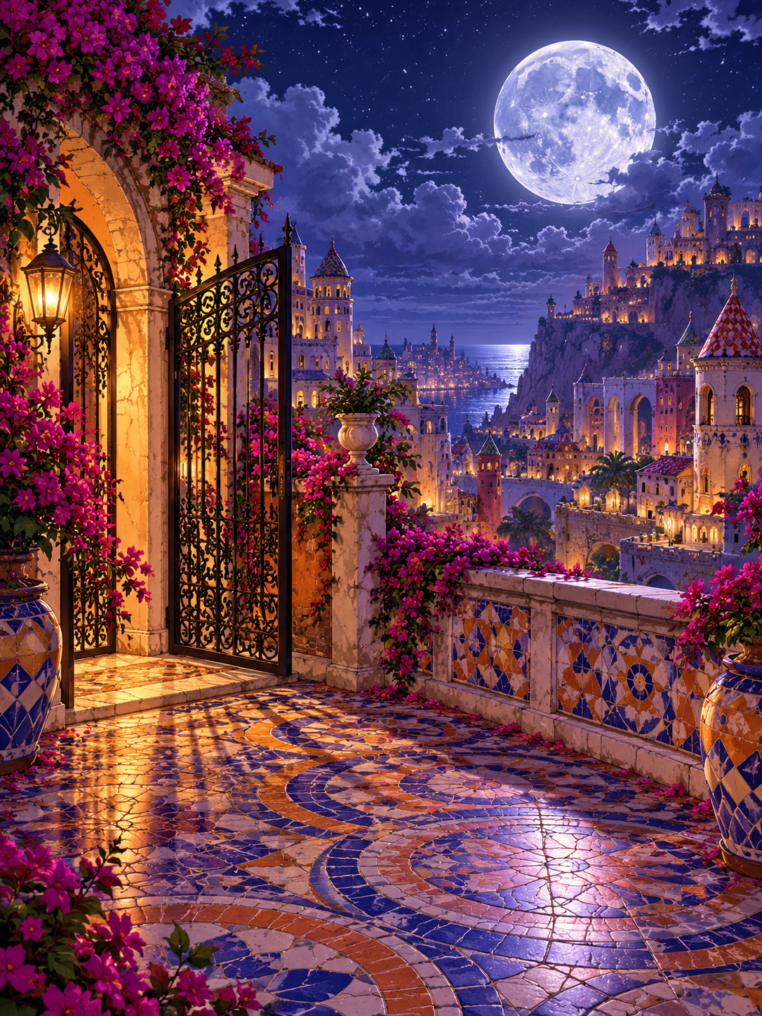 Moonlit Palace Terrace - Air Freshener