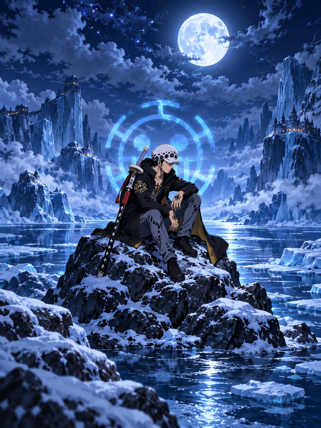 Trafalgar Law by the Frozen Moonlit Shore - Air Freshener