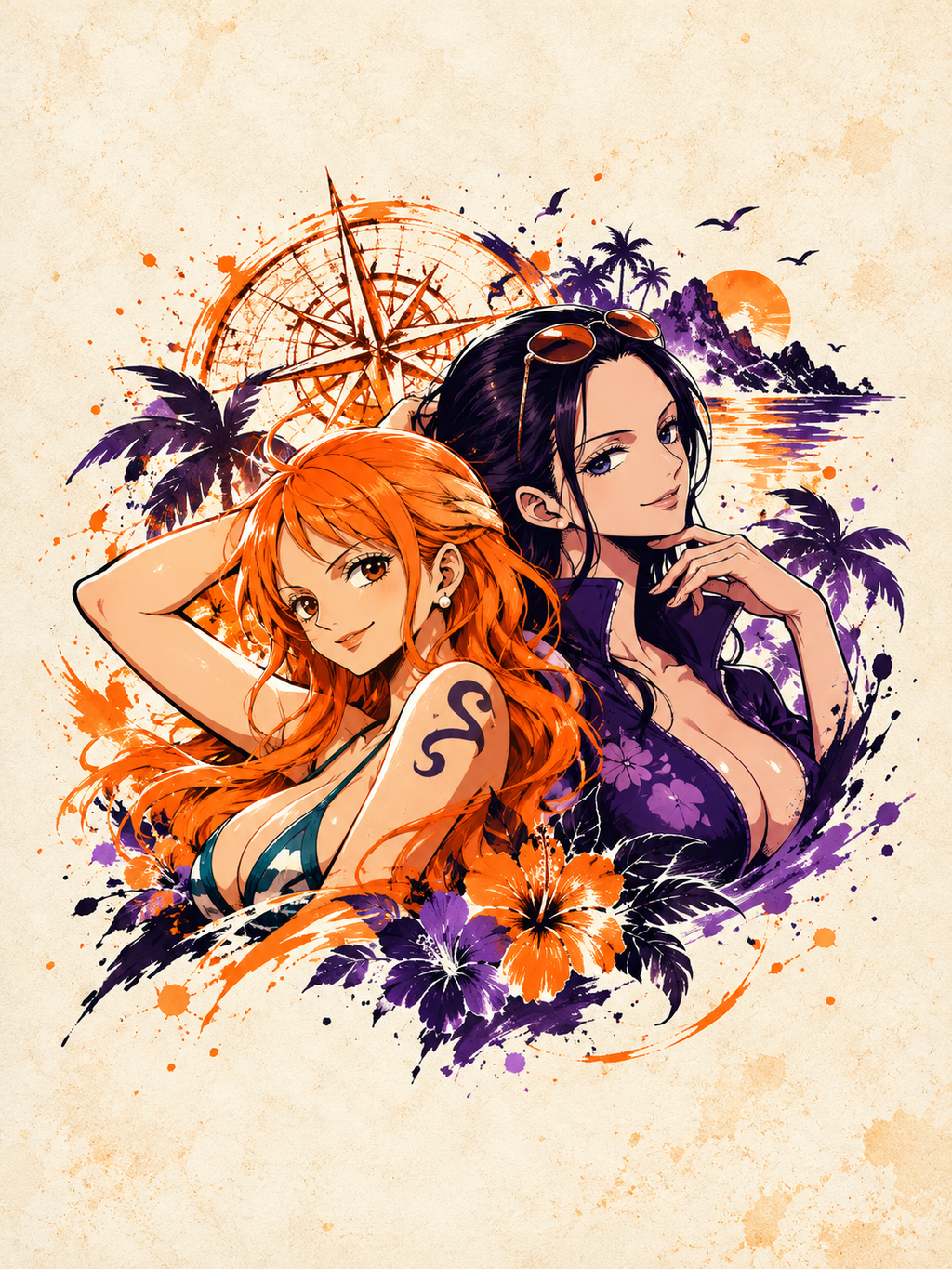 Nami and Robin Floral Compass - Air Freshener