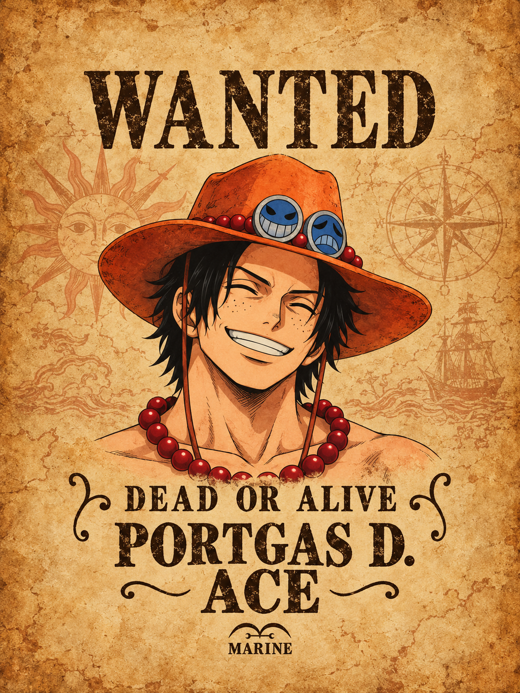 Portgas D. Ace Wanted Poster - Air Freshener