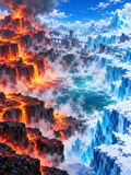 Volcanic and Frozen Island Divide - Air Freshener