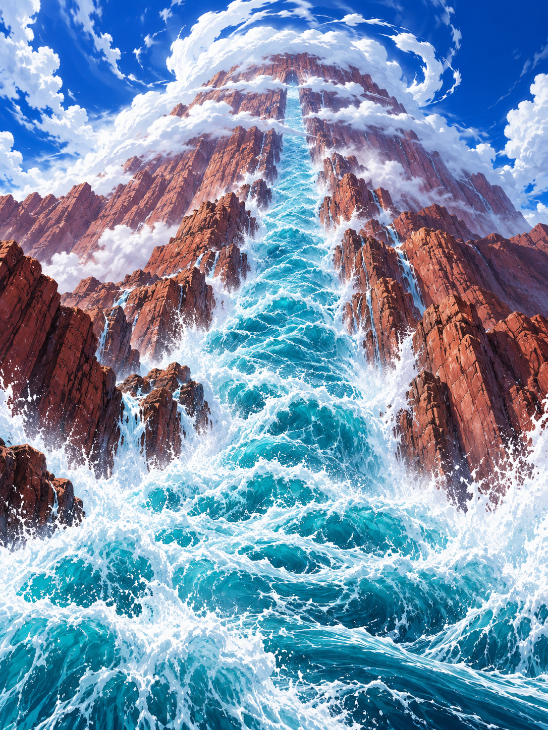 Mountain Passage of Rising Waves - Air Freshener