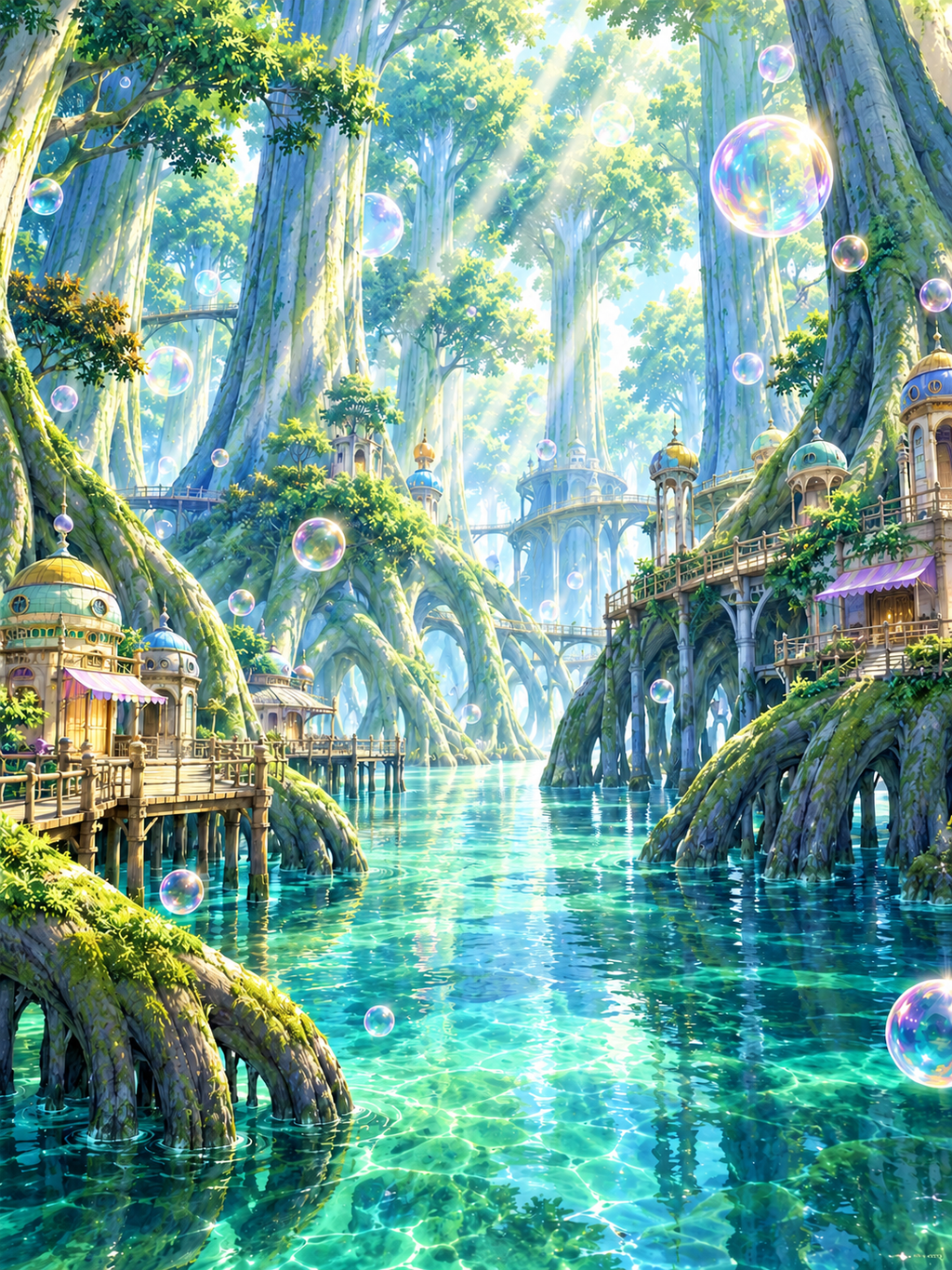 Sunlit Bubble Forest Waterway - Air Freshener