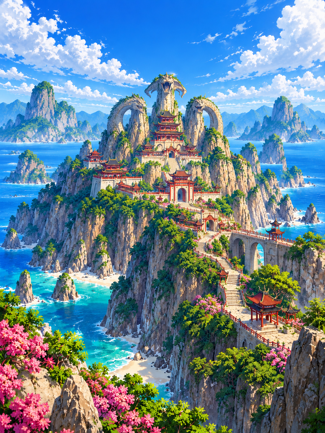 Dragon Island Palace and Bridges - Air Freshener