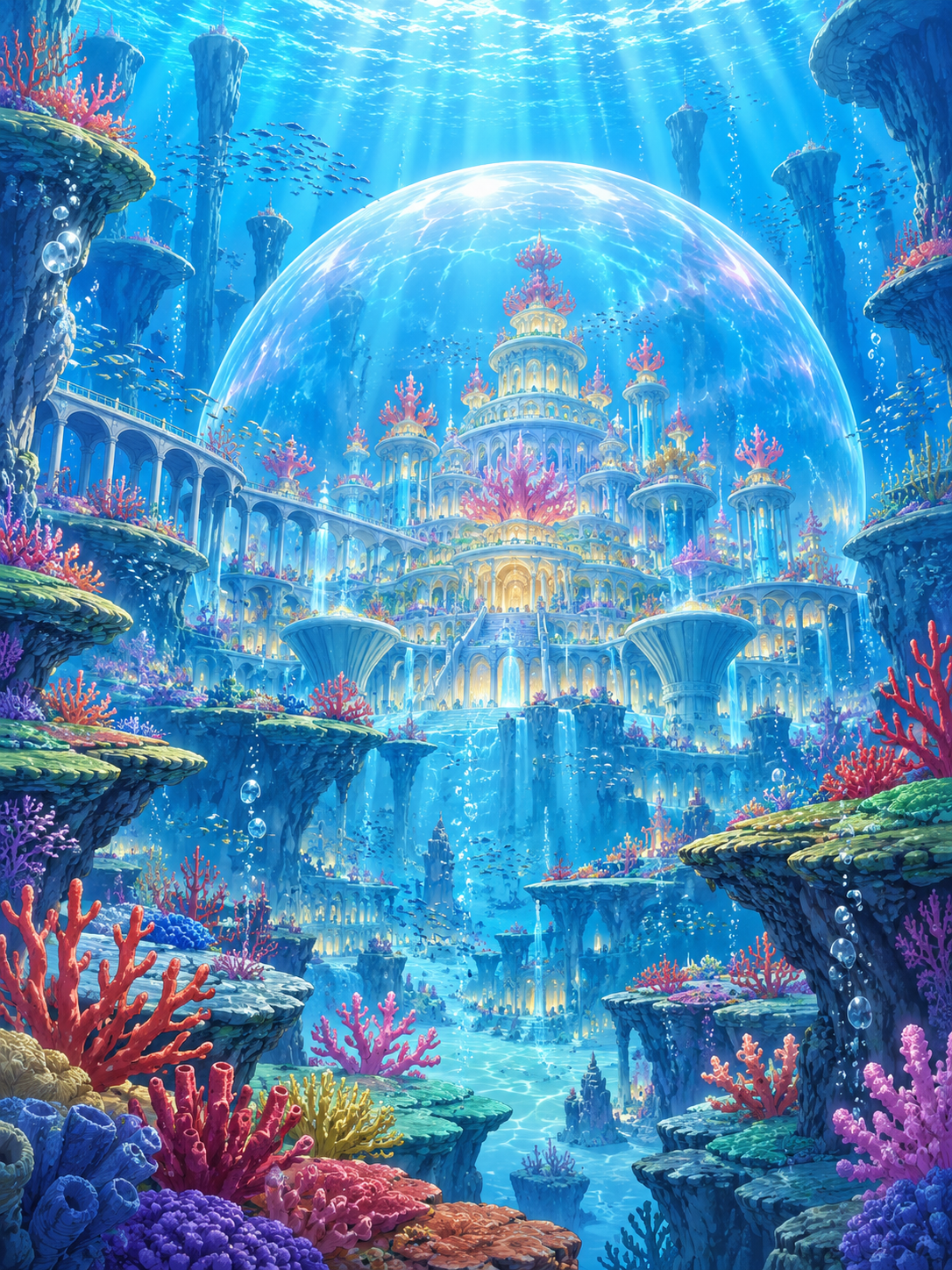 Underwater Kingdom in a Crystal Dome - Air Freshener