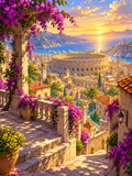 Sunset Terrace Over the Colosseum - Air Freshener