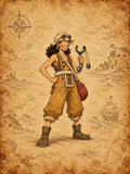 Usopp on a Vintage Treasure Map - Air Freshener