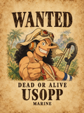 Usopp Wanted Poster - Golden Map - Air Freshener